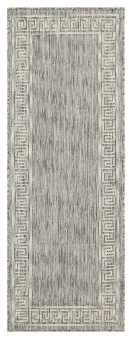 Sunshine - 2'7" X 7'3" Indoor / Outdoor Area Rug - Polypropylene Gray by Icona Home Decor | Bel Furniture
