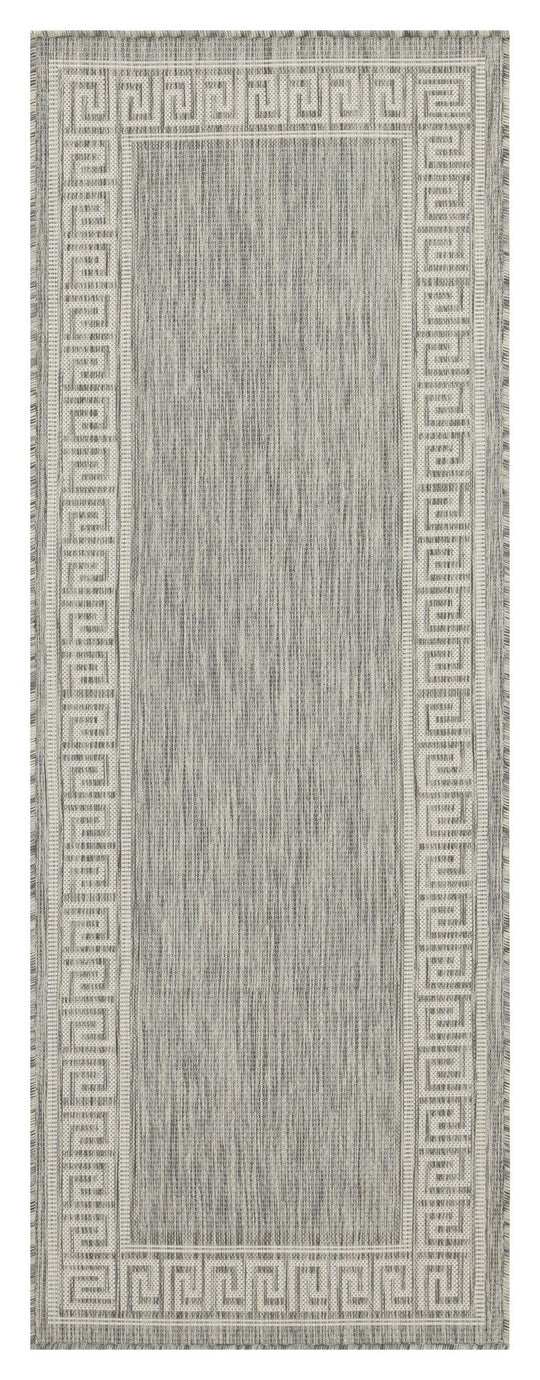 Sunshine - 2'7" X 7'3" Indoor / Outdoor Area Rug - Polypropylene Gray by Icona Home Decor | Bel Furniture