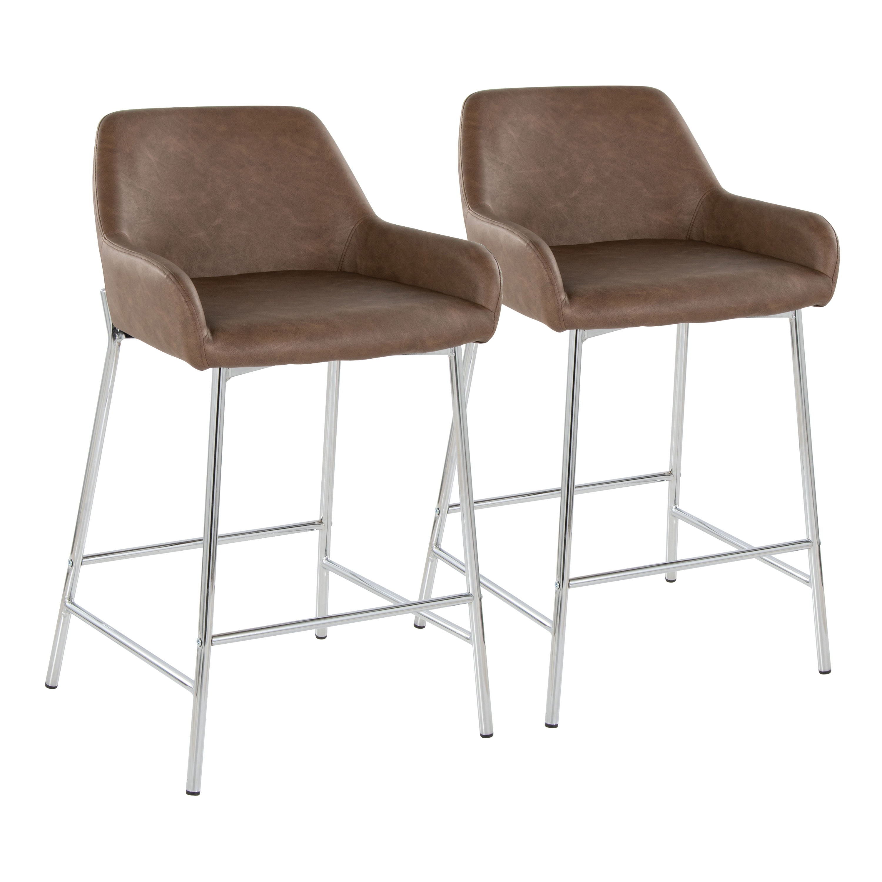 Daniella - Contemporary Fixed Height Counter Stool (Set of 2)