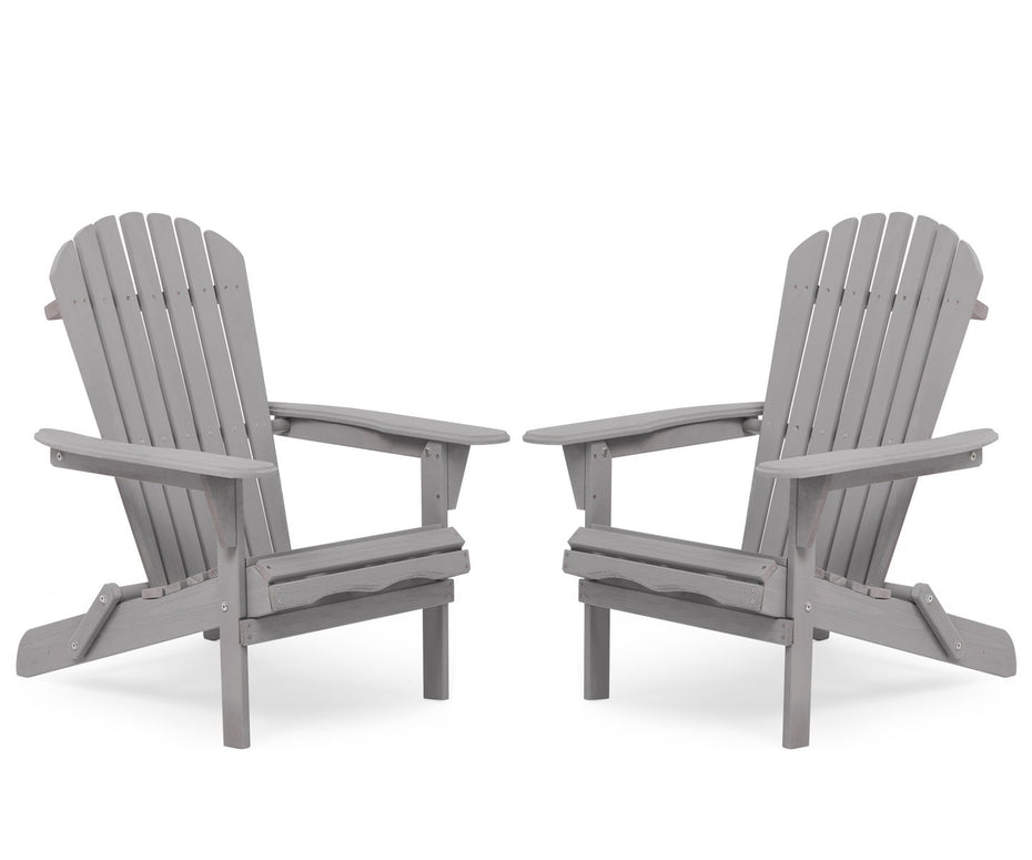 Lounge Patio Chair For Garden Outdoor Wooden Folding Adirondack Chair (Set of 2) Solid Cedar Wood Lounge Patio Chair For Garden