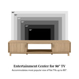 Modern Fluted Door Minimalist TV Stand by Walker Edison | Bel Furniture