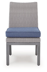 Half Moon Beach - Side Chair With Cushion (Set of 2) - Blue / Gray