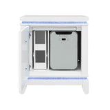 Adalid - Nightstand With Cooler, USB And Speaker - White