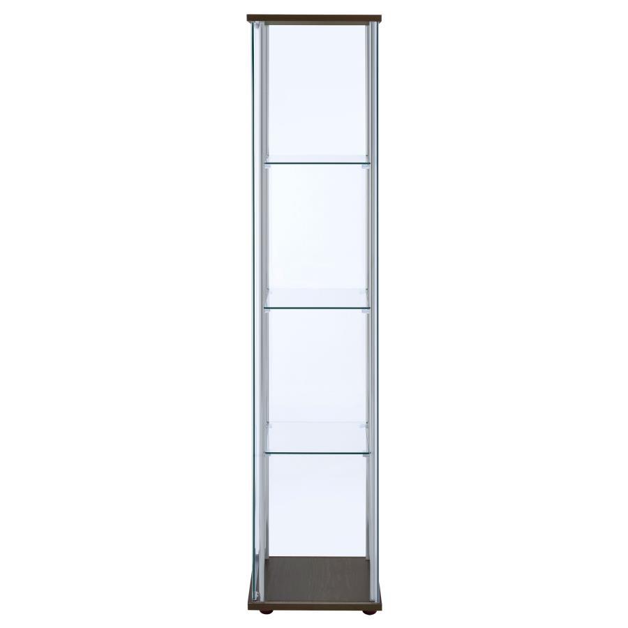 Bellatrix - 4-Shelf Clear Glass Curio Cabinet