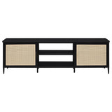 Amherst - 70" 2-Door Metal TV Stand Media Console - Black