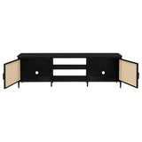 Amherst - 70" 2-Door Metal TV Stand Media Console - Black