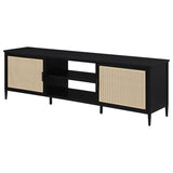 Amherst - 70" 2-Door Metal TV Stand Media Console - Black