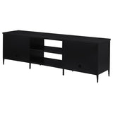 Amherst - 70" 2-Door Metal TV Stand Media Console - Black