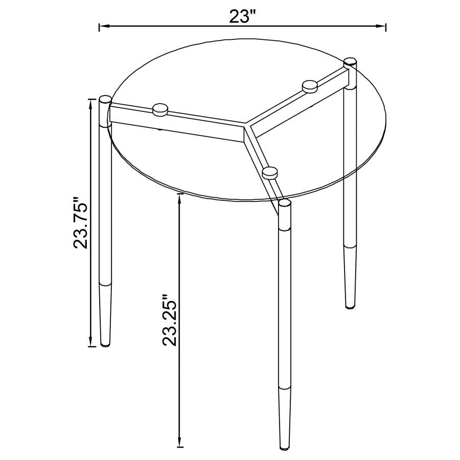 Rosalie - Round Smoked Glass Top Table