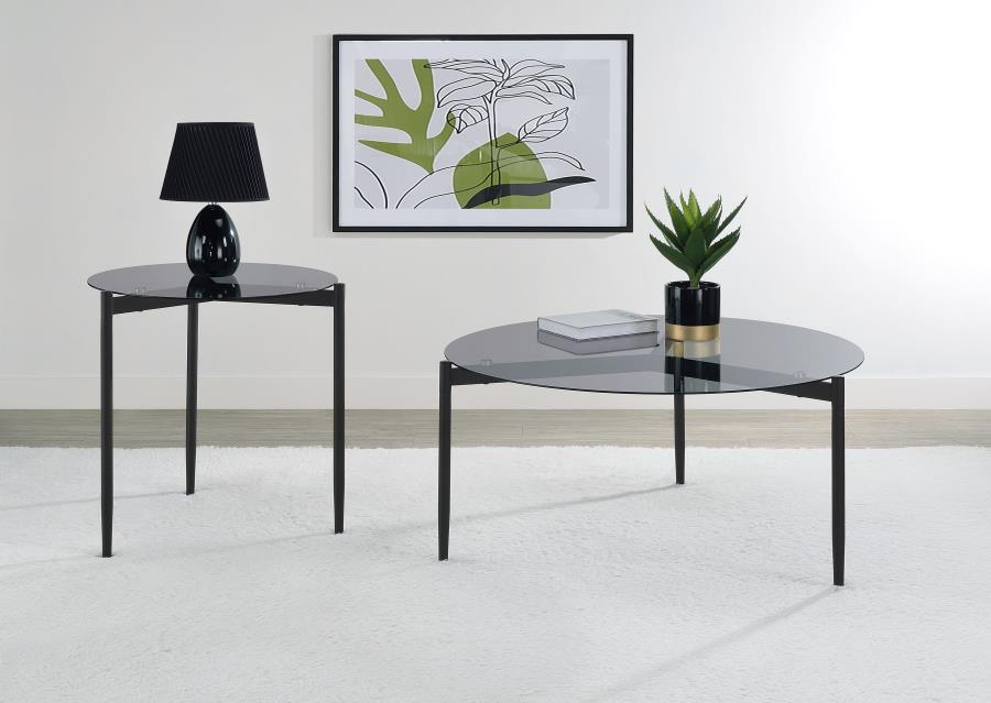 Rosalie - Round Smoked Glass Top Table