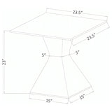 Jenny - Glass Top Stainless Steel Table