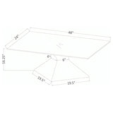 Jenny - Glass Top Stainless Steel Table
