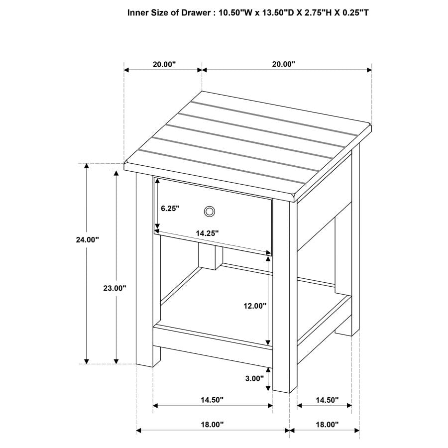 Payne - Coffee And 1-Drawer End Table Set