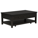 Concord - 2-Drawer Rectangular Coffee Table - Distressed Java