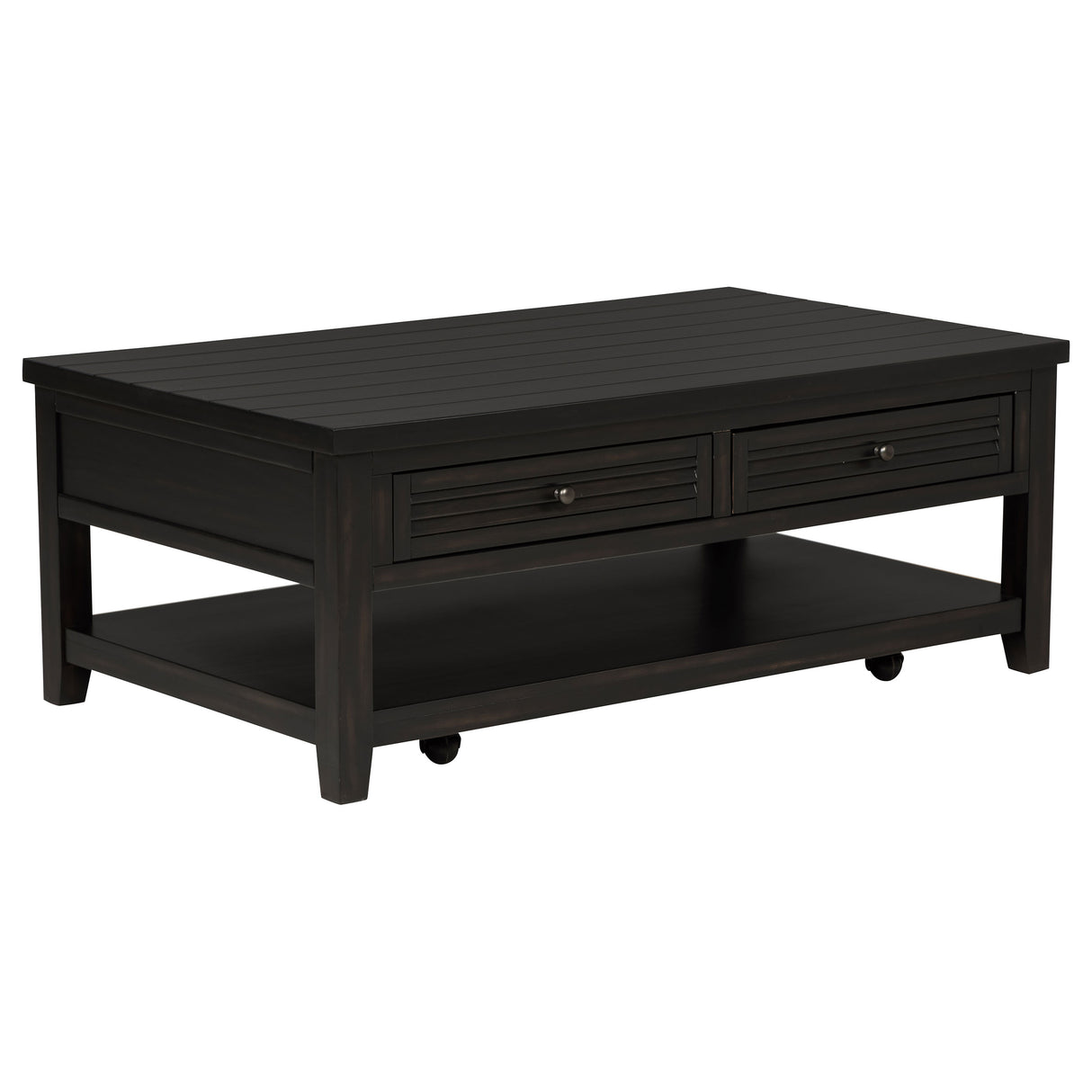 Concord - 2-Drawer Rectangular Coffee Table - Distressed Java