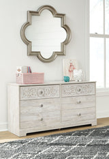 Paxberry - Whitewash - Six Drawer Dresser - Weatherworn by Signature Design by Ashley® | Bel Furniture
