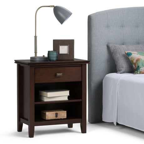 Artisan - Handcrafted Bedside Table by Simpli-Home | Bel Furniture