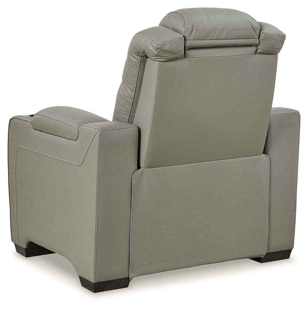 Backtrack - Gray - Pwr Recliner/Adj Headrest