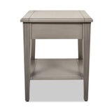 Dauphin - Storage Shelf Side Table - Gray Cashmere by Jennifer Taylor Home | Bel Furniture