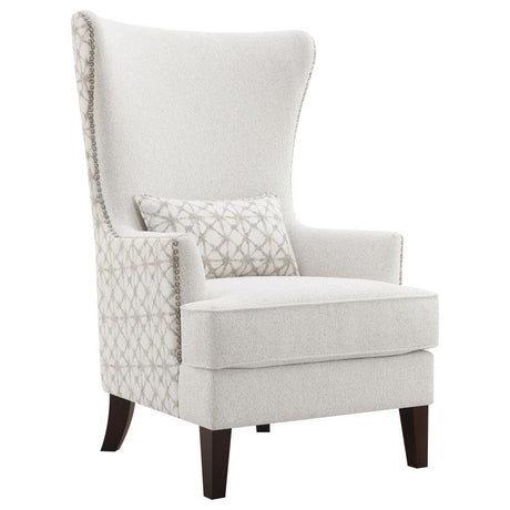 Pippin - Upholstered High Wingback Accent Chair - Latte by Coaster Fine Furniture | Bel Furniture