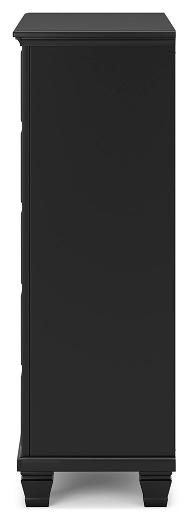 Lanolee - Black - Five Drawer Chest by Signature Design by Ashley® | Bel Furniture