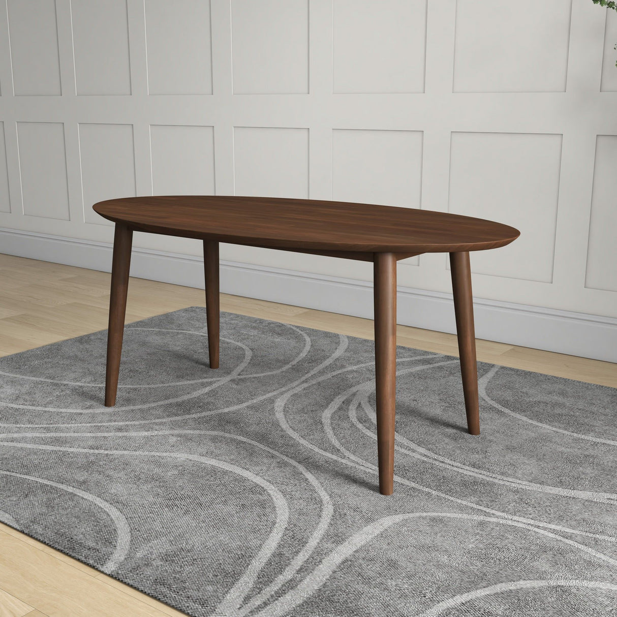 Ada - Mid-Century Modern Style Oval Dining Table