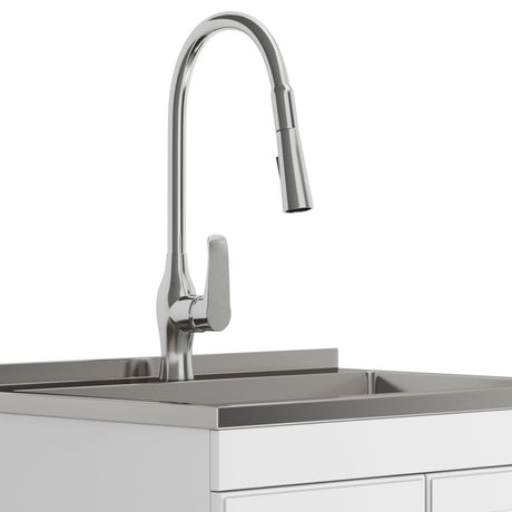 Lawrence - Laundry Cabinet With Faucet And Stainless Steel Sink - view 10