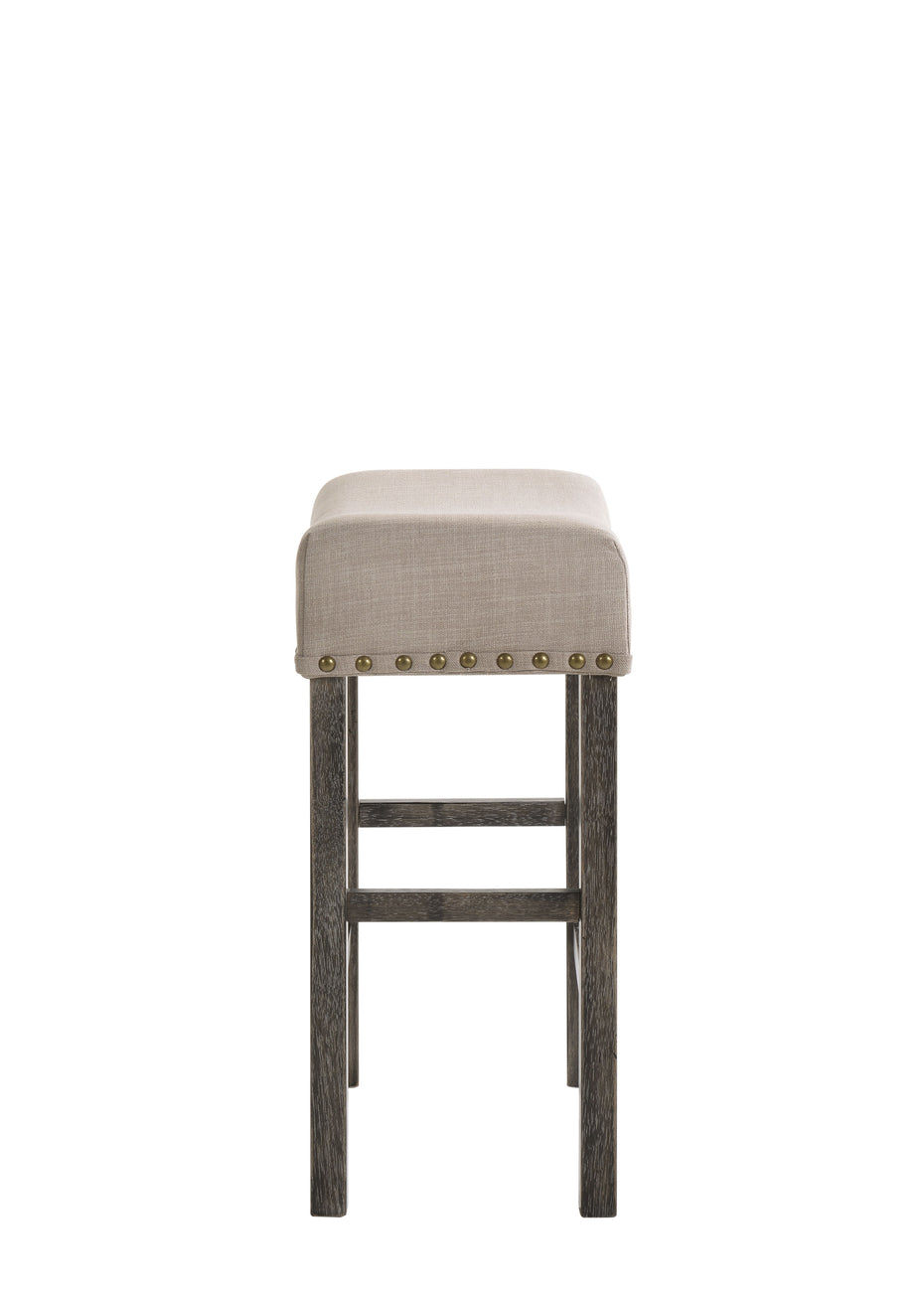 Martha II - Weathered Counter Height Stool (Set of 2) - Gray / Tan