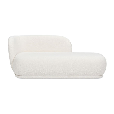 Aire - RAF Modern Rounded Chaise Lounge - Ivory White - view 4