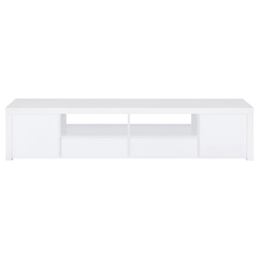 Jude - 2 Door Engineered Wood TV Stand - High Gloss White