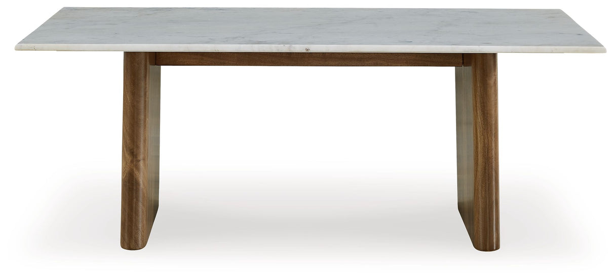 Isanti - Light Brown / White - Rectangular Cocktail Table by Signature Design by Ashley® | Bel Furniture