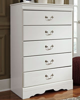 Anarasia - White - Five Drawer Chest by Signature Design by Ashley® | Bel Furniture