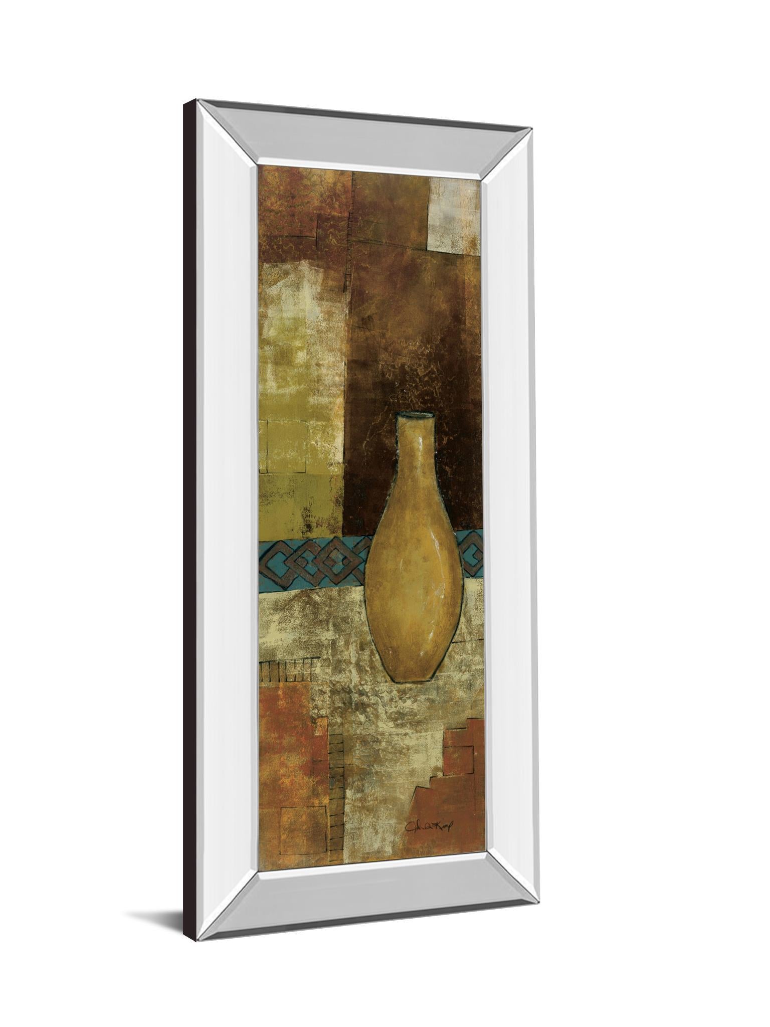 Autumn Solitude Il By John Kime - Mirror Framed Print Wall Art - Dark Brown