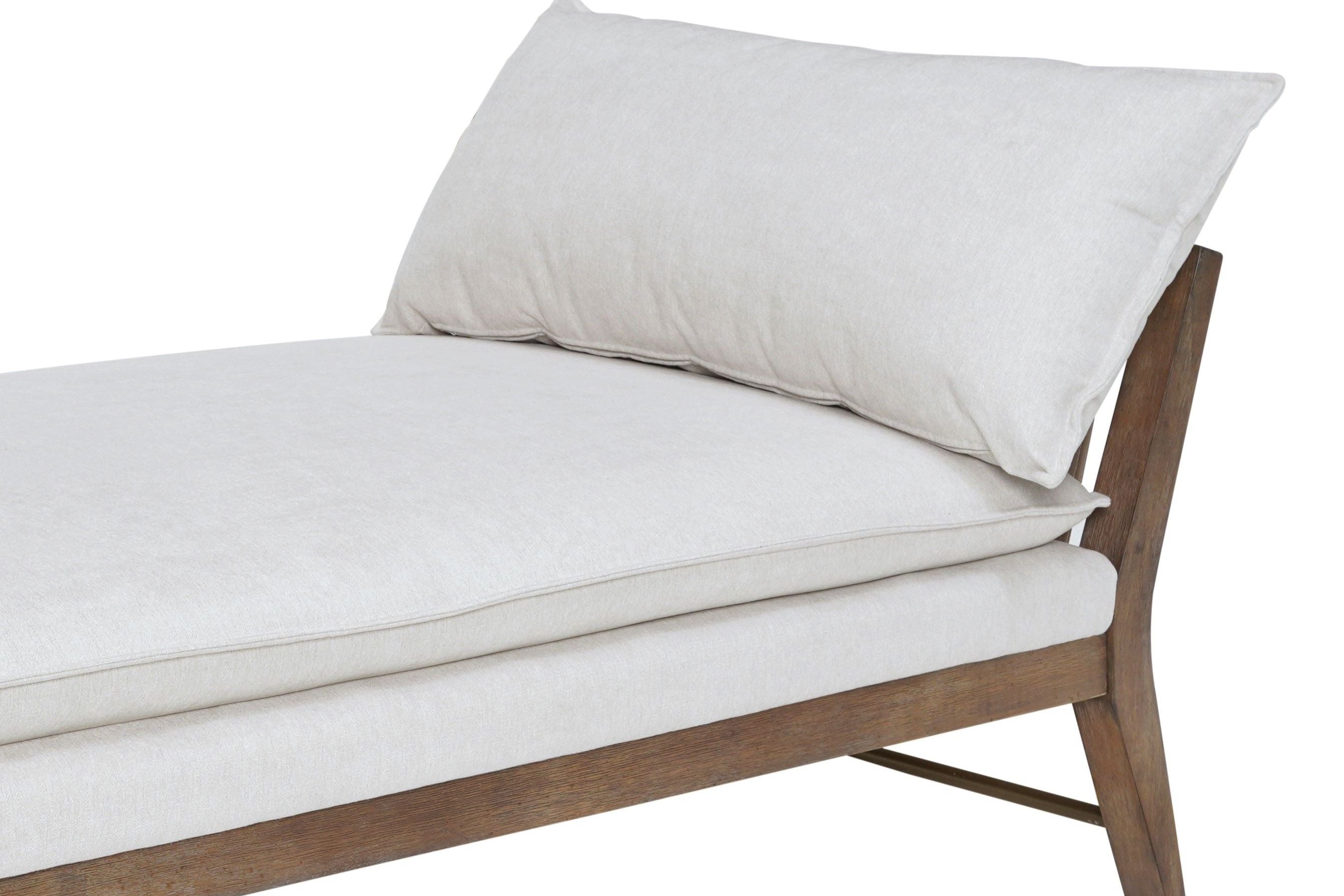 Daybed With Leather Strap Detail - White