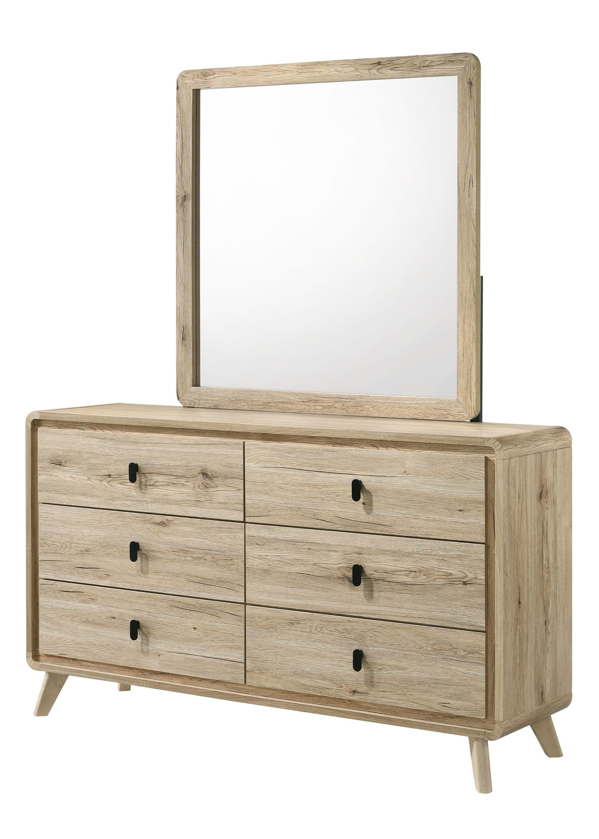 Dawson - Dresser Light Brown Dresser & Mirror by Crown Mark | Bel Furniture