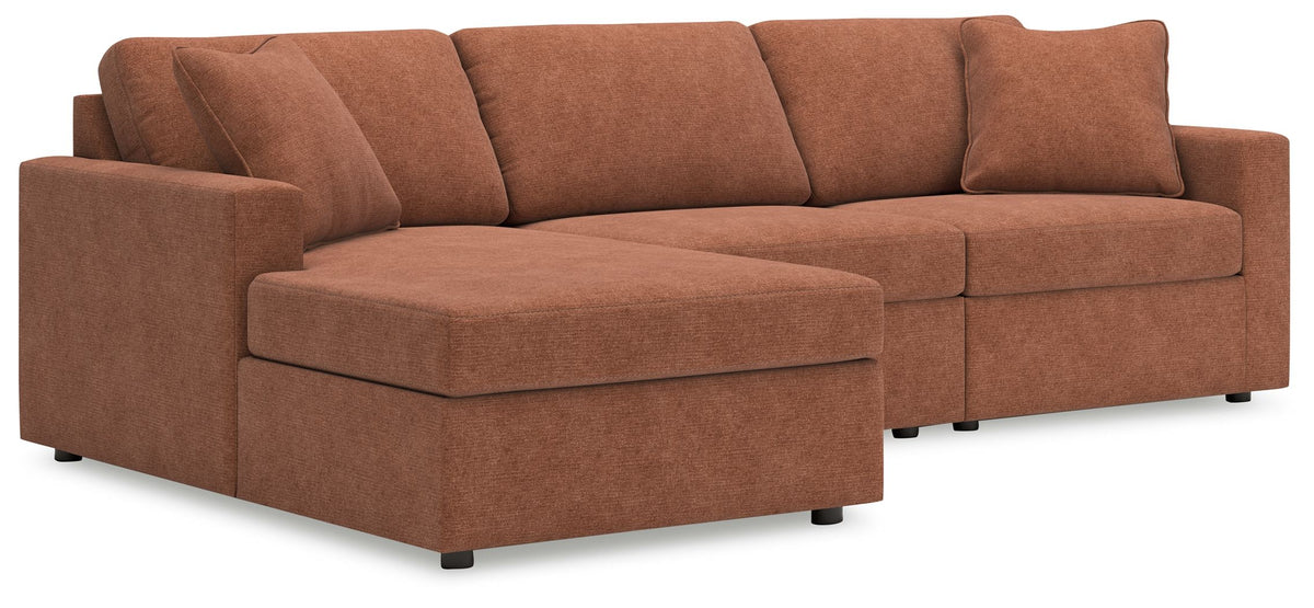 Modmax - Spice - Sectional Light Brown 3 Pc. Sectional With Laf Corner Chaise by Signature Design by Ashley® | Bel Furniture