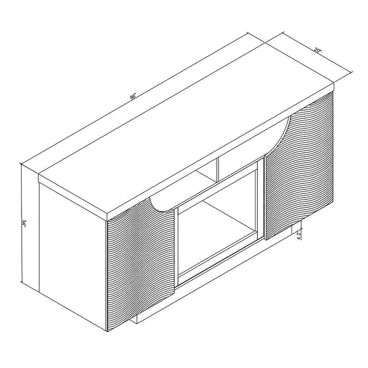 Alessia - Electric Fireplace With Multi Color LED And Flame Settings