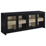 Denison - 3 Piece Entertainment Center 79" TV Stand - Black