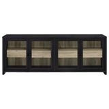 Denison - 3 Piece Entertainment Center 79" TV Stand - Black