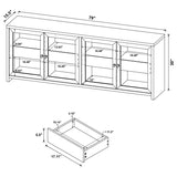 Denison - 79" 4-Door TV Stand Media Console - Black