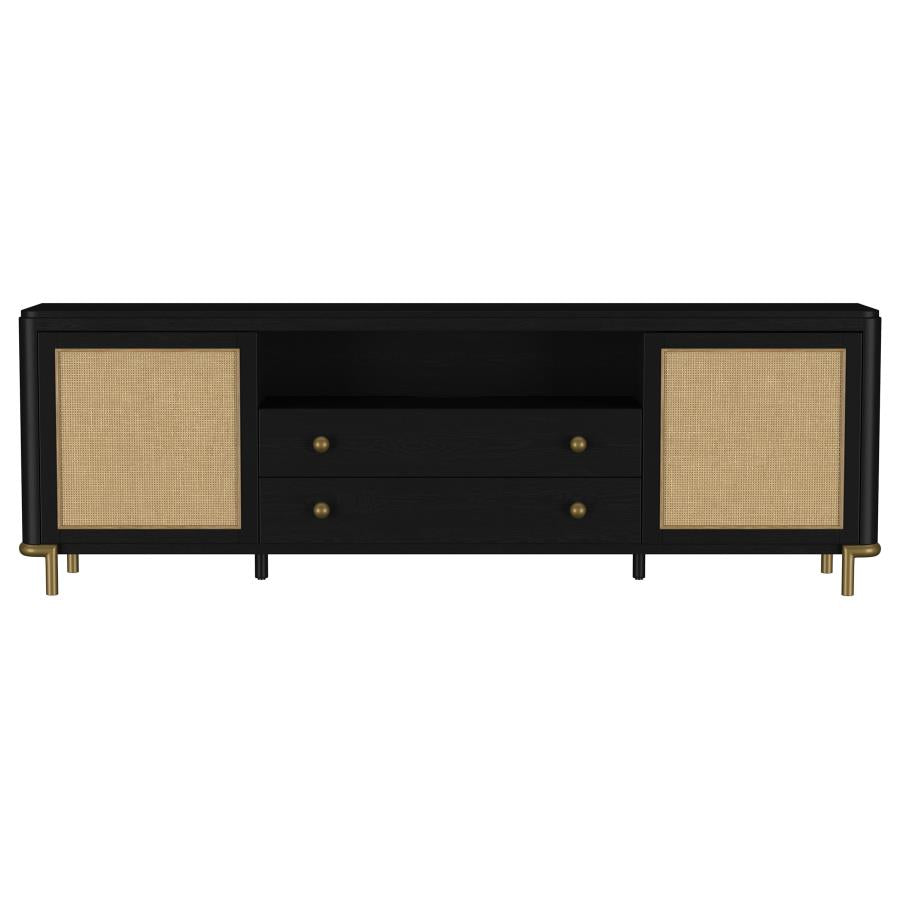 Arini - Rattan Cane 2-Door TV Stand Media Console