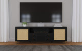 Arini - Rattan Cane 2-Door TV Stand Media Console
