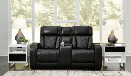 Boyington - Power Reclining Loveseat With Console/Adj Hdrst by Signature Design by Ashley® | Bel Furniture