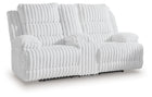 Rhines Falls - Double Reclining Power Loveseat With Console - Alloy