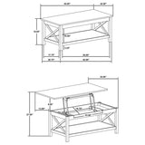 Skyview - 44" Rectangular Lift Top Coffee Table - White