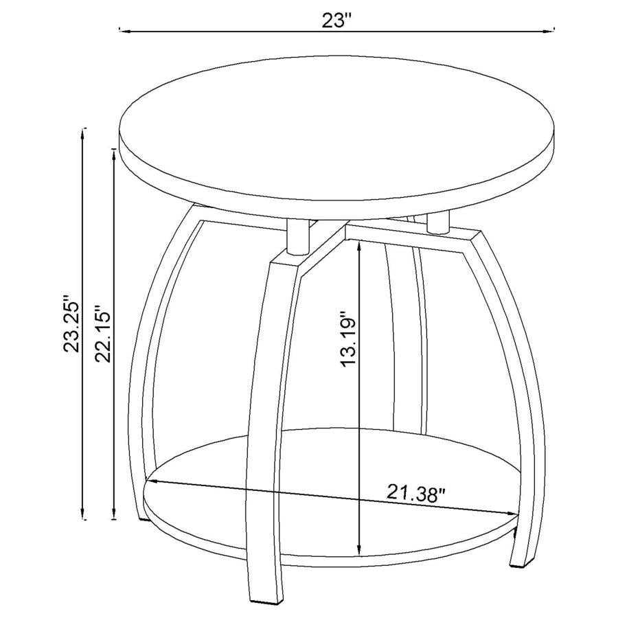 Dacre - Round Engineered Wood Top Table