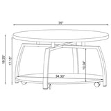 Dacre - Round Engineered Wood Top Table