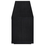 Deiter - 79" TV Stand Fireplace Media Console - Black