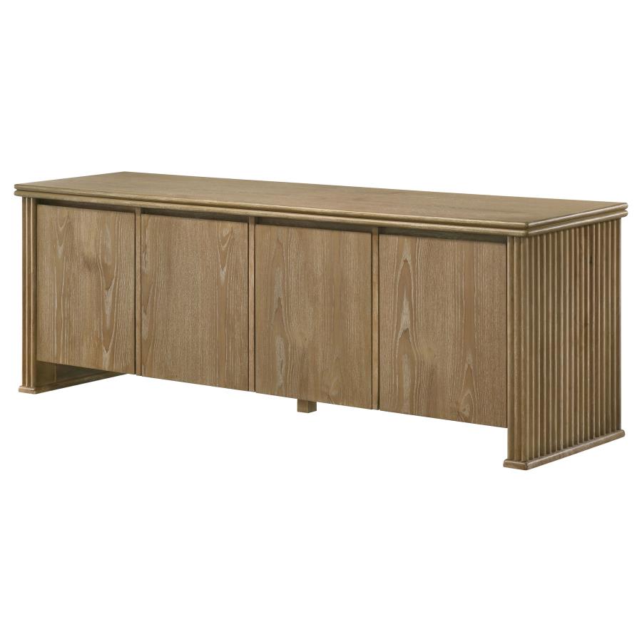 Adina - 70" TV Stand Media Console - Distressed Light Brown