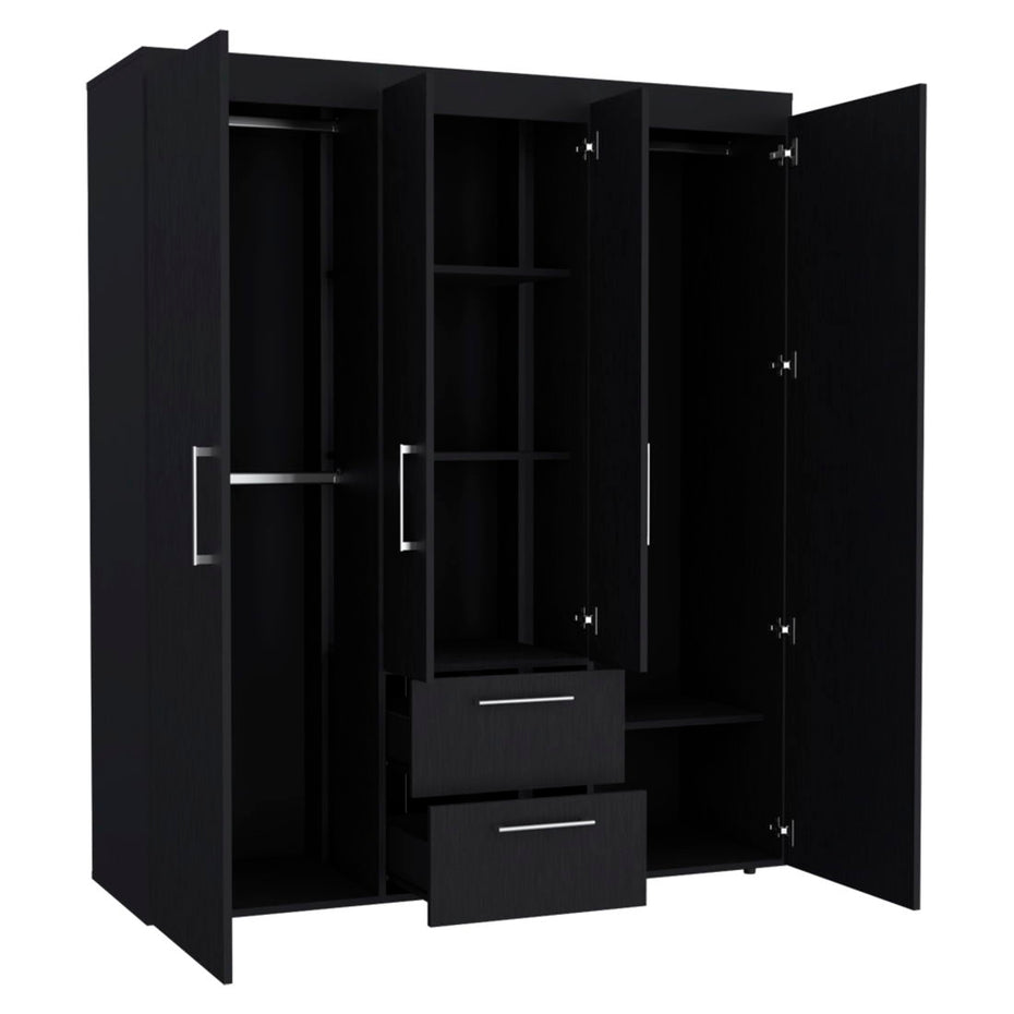 2 Drawer Dresser Combo - Black